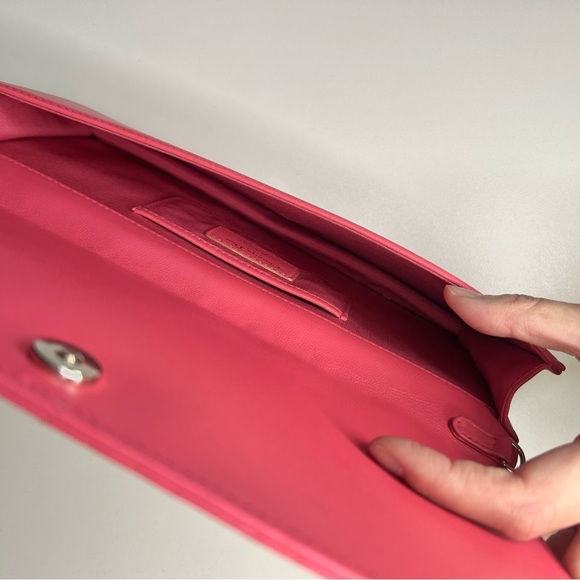 Dior Lambskin Cannage Lady Dior Fuchsia Clutch with Chain - Picture 10 of 12